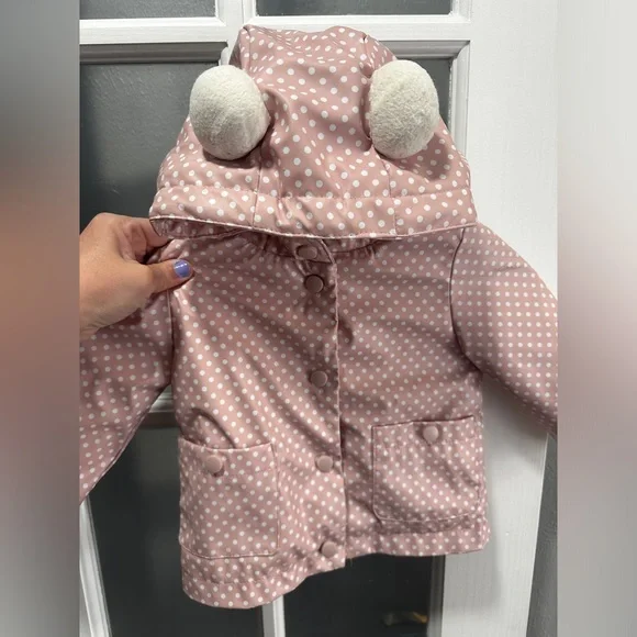 Pink C&C California Line Polka Dot Rain Jacket - Picture 5 of 9